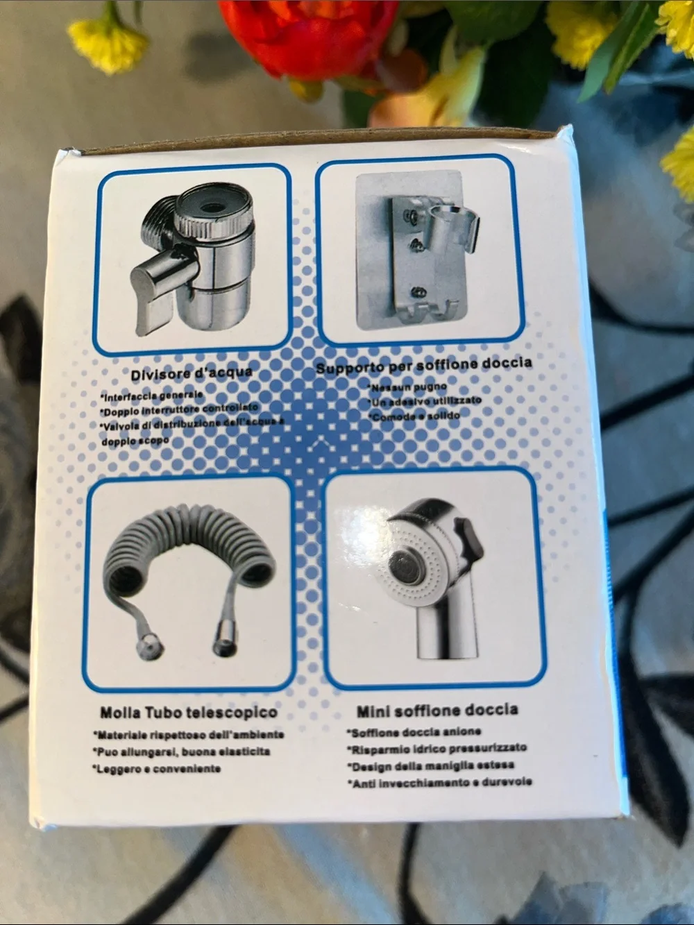 Adjustable Handheld Shower Set for Bathroom Basin - Silver